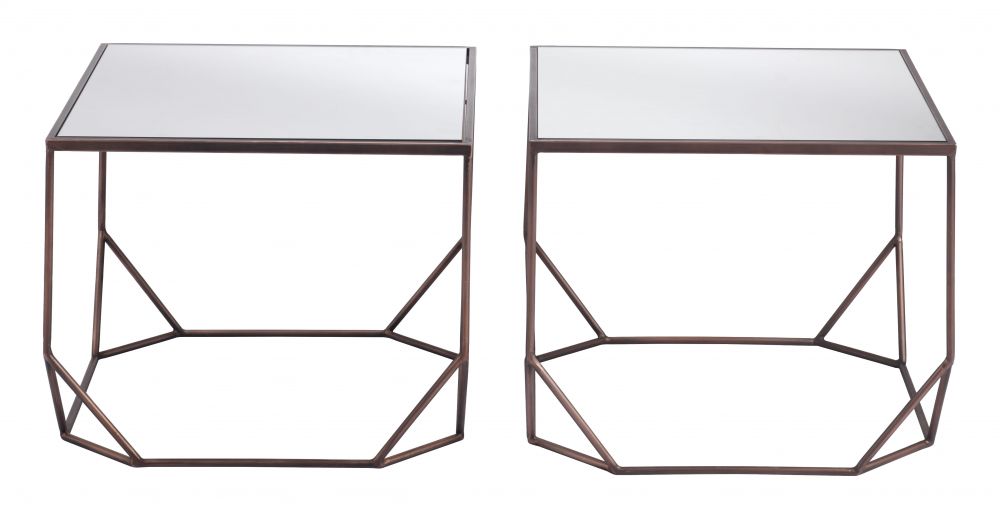 Zuo Arzon Coffee Table Set Bronze 109835