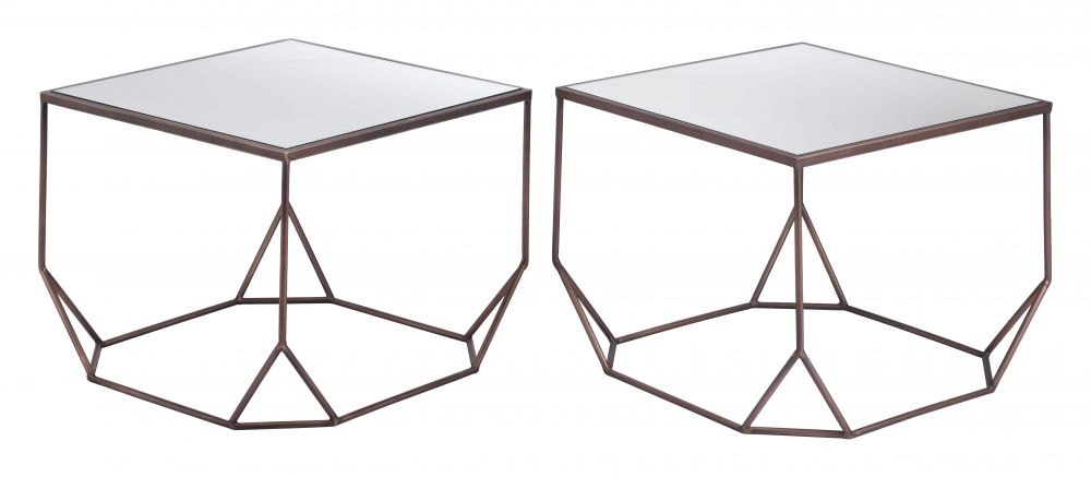 Zuo Arzon Coffee Table Set Bronze 109835