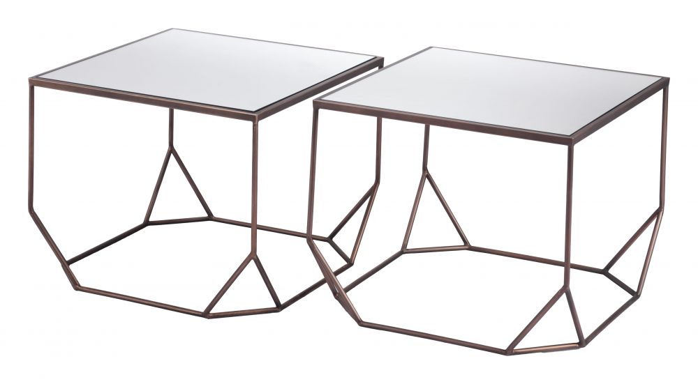 Zuo Arzon Coffee Table Set Bronze 109835