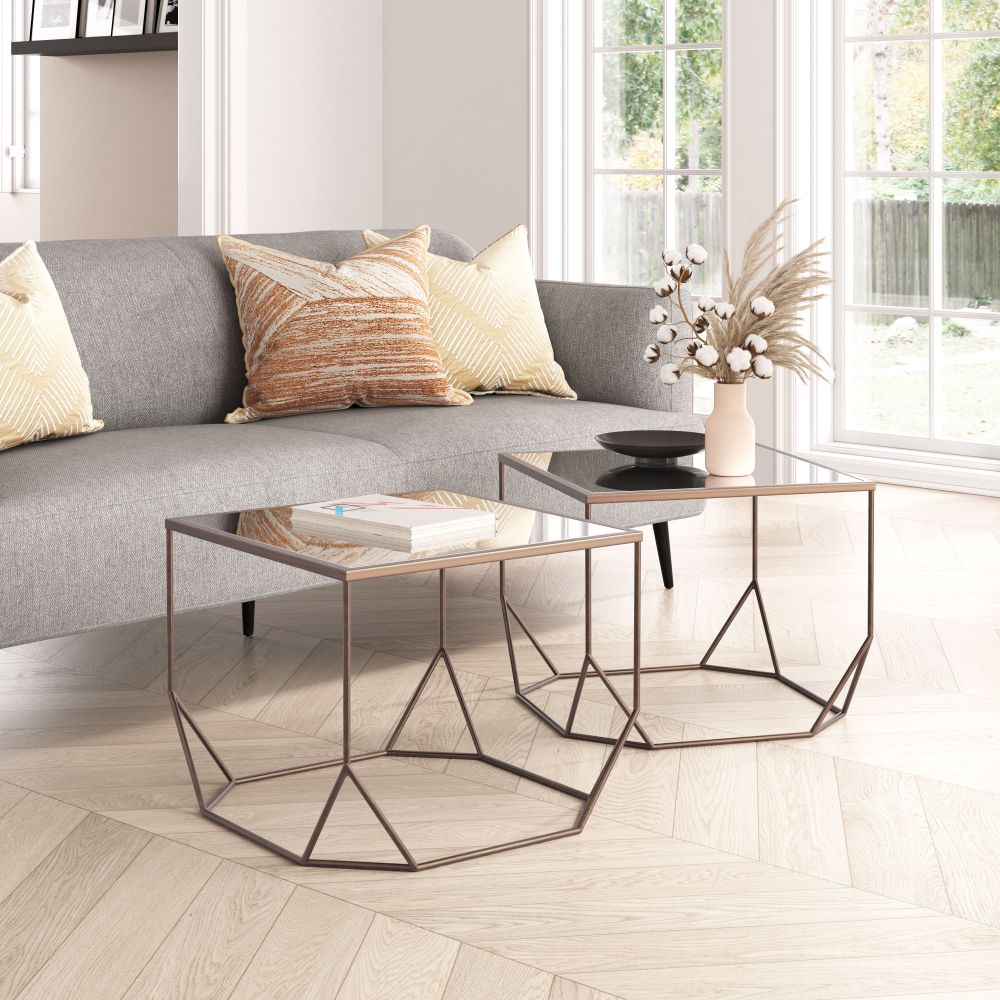 Zuo Arzon Coffee Table Set Bronze 109835