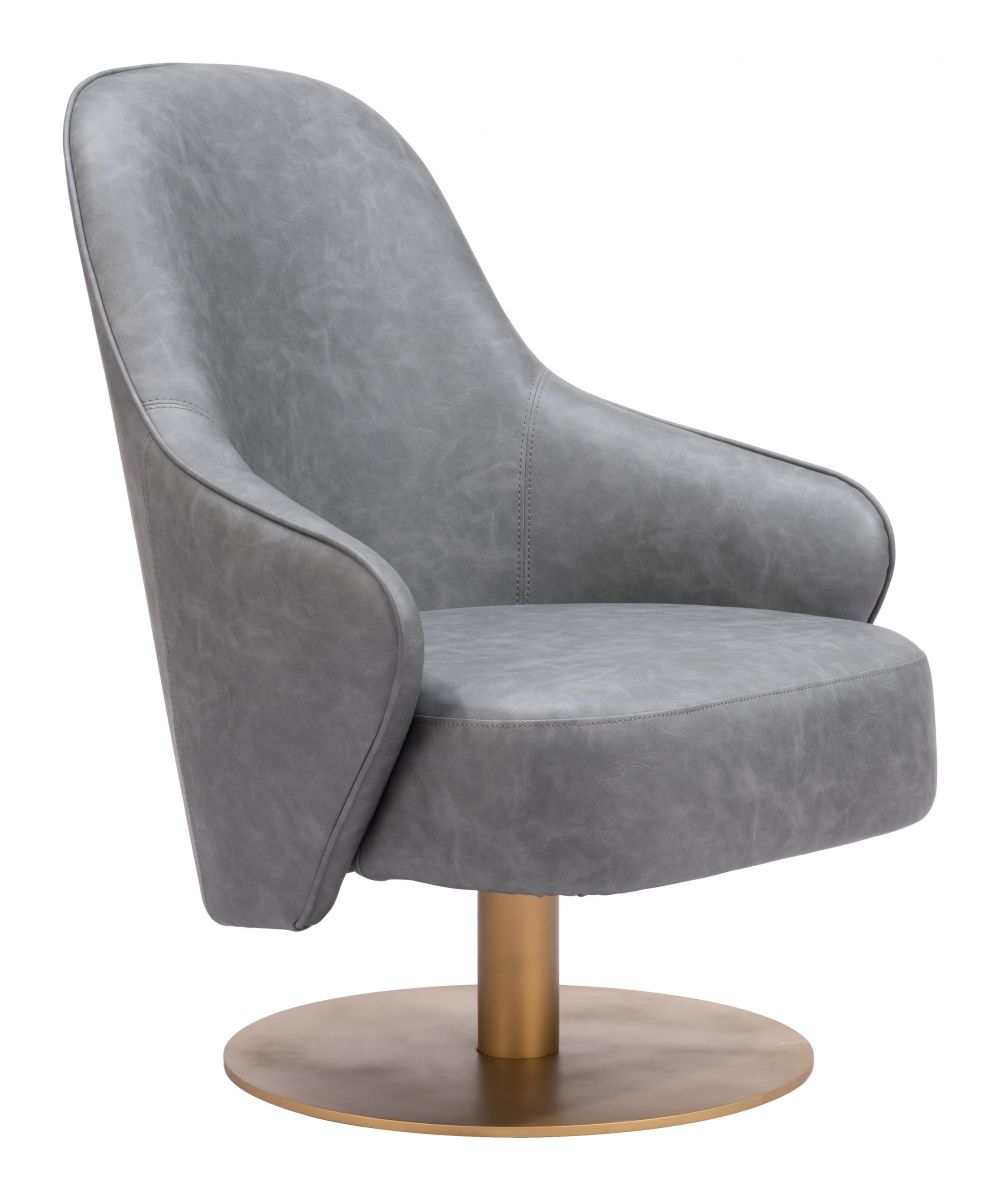 Zuo Withby Accent Chair Gray/Brown 110107 / 110108