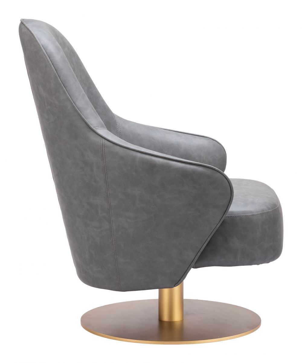 Zuo Withby Accent Chair Gray/Brown 110107 / 110108
