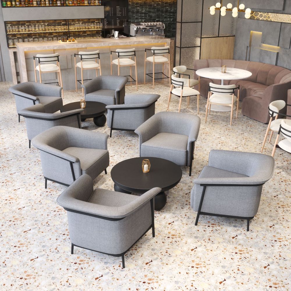Burry Accent Chair Slate Gray/Tan