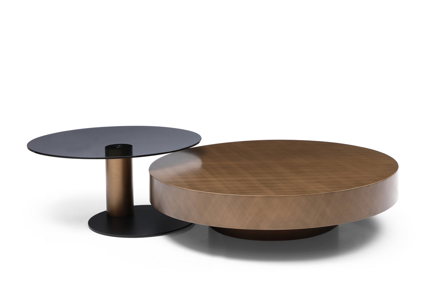Whiteline Renata Coffee Table Set CT1932-BLK/BRZ