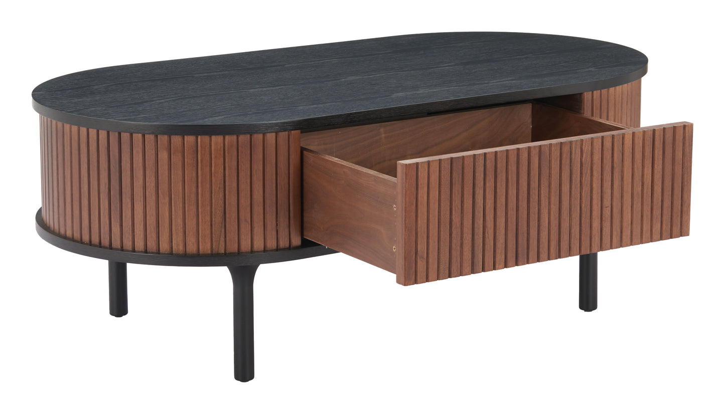 Zuo Koriana Coffee Table Black & Walnut 110298