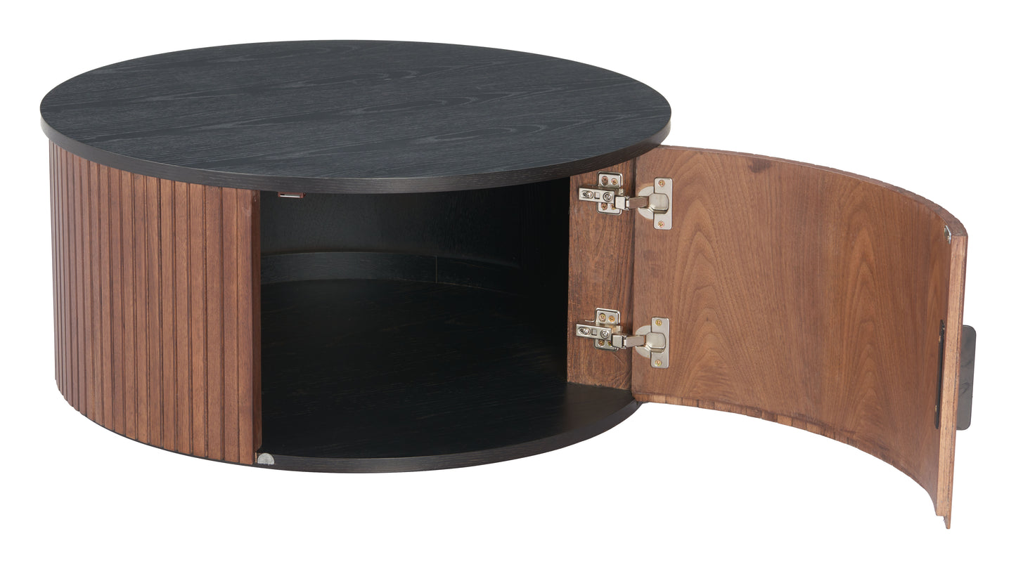Zuo Nejaus Coffee Table Black & Walnut 110299