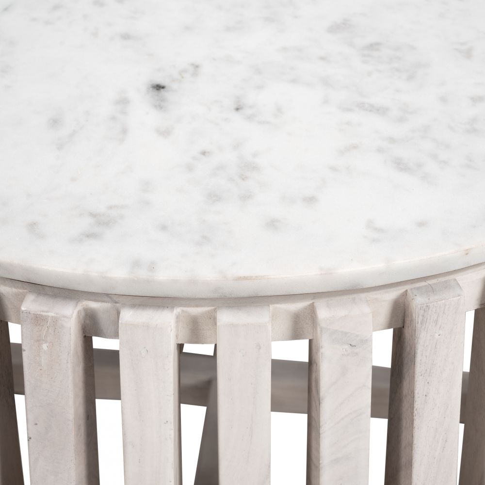 Zuo Cyprus Coffee Table White & Natural 109914