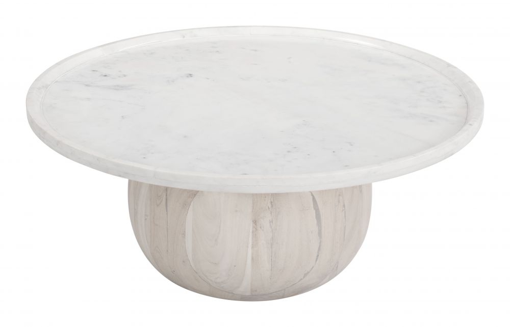 Zuo Savona Coffee Table White & Natural 109858