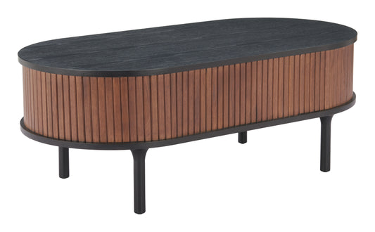 Zuo Koriana Coffee Table Black & Walnut 110298